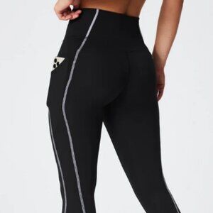 Fabletics Oasis PureLuxe High-Waisted 7/8 Leggings: Black/White